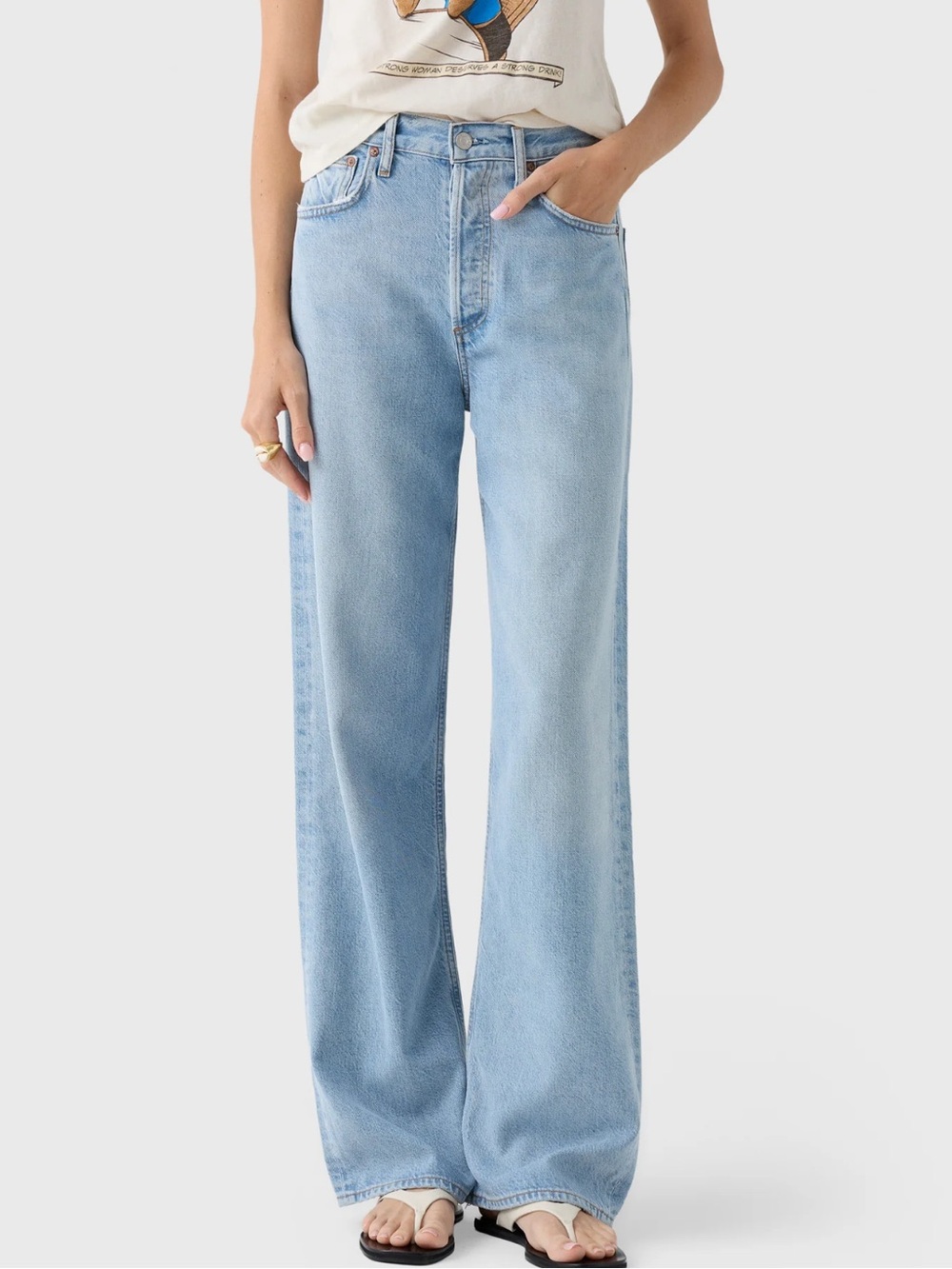 NWT AGOLDE Ren High Waist Wide Leg Jeans
